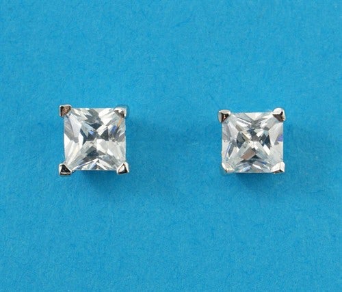 925 Silver Square Earrings