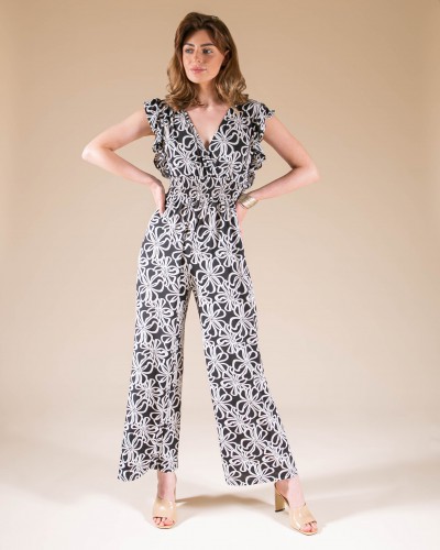 Black Patsey Floral Jumpsuit