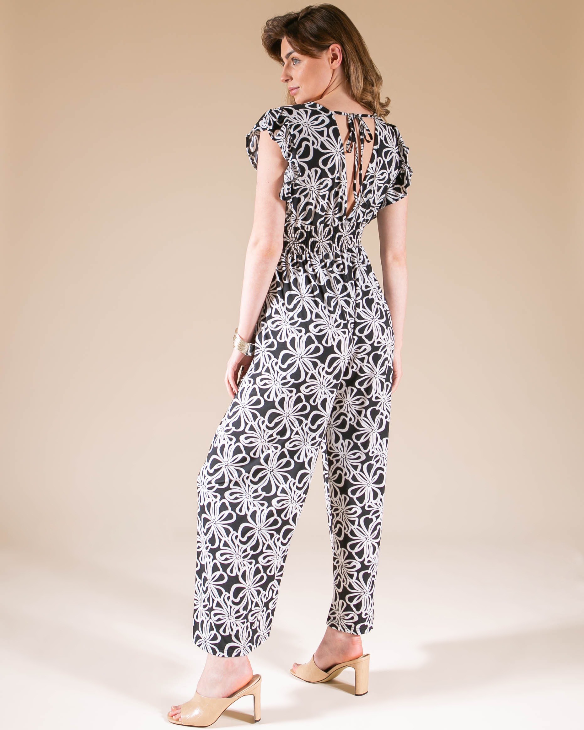 Black Patsey Floral Jumpsuit - Image 2