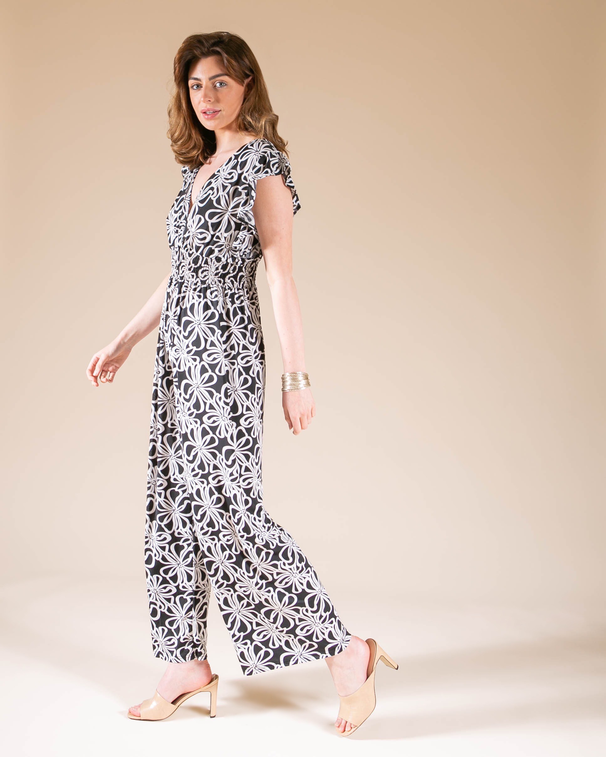 Black Patsey Floral Jumpsuit - Image 3