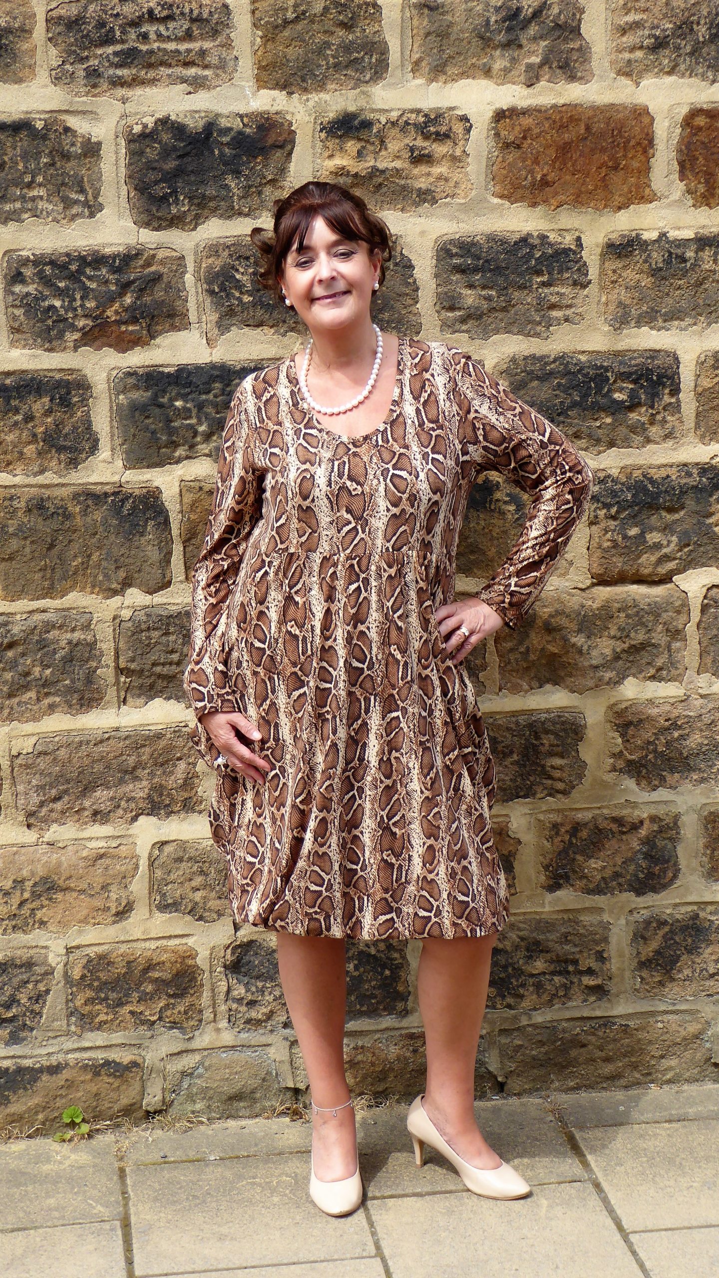 Brown Snakeskin Magic Dress - Image 4
