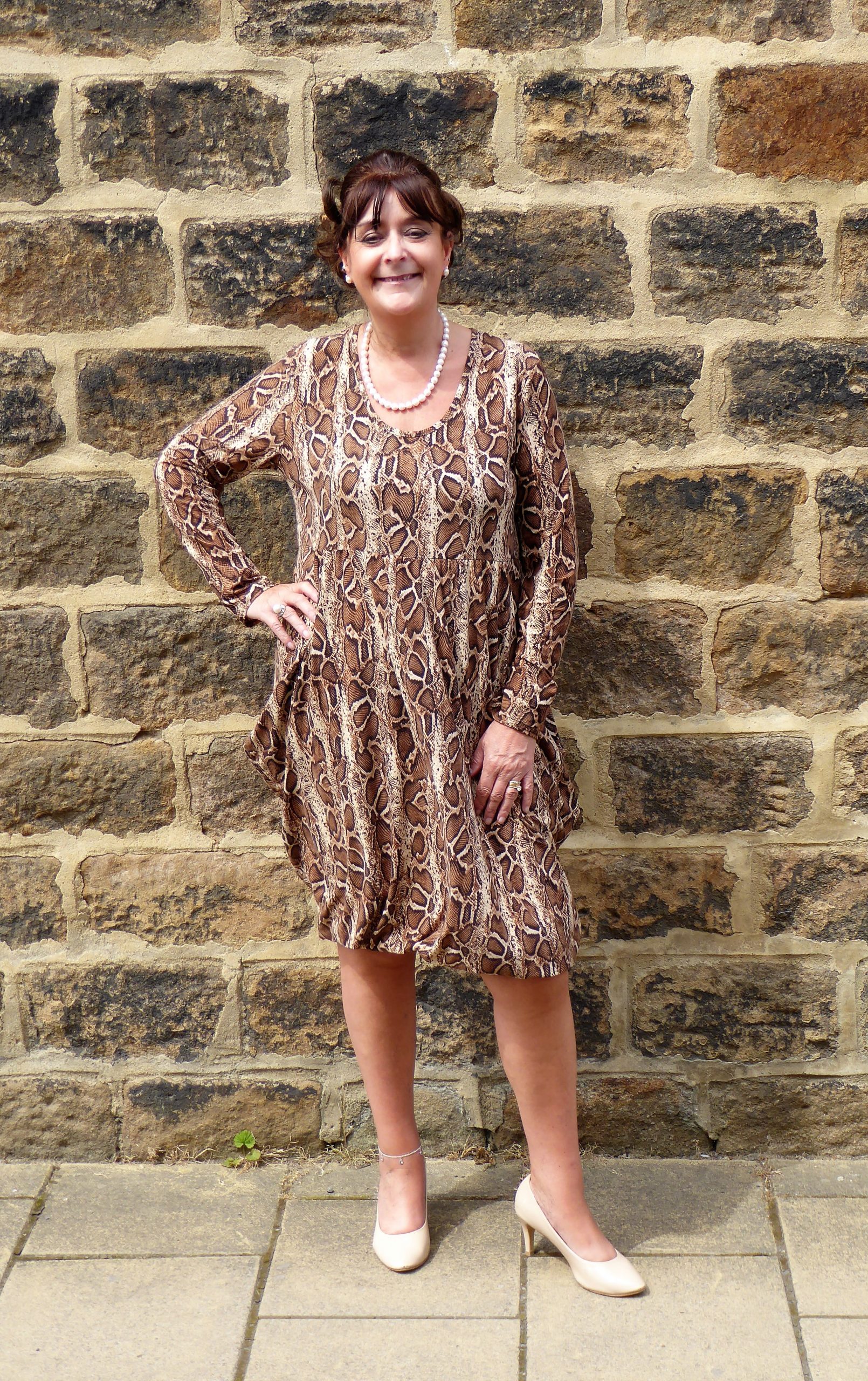 Brown Snakeskin Magic Dress - Image 3