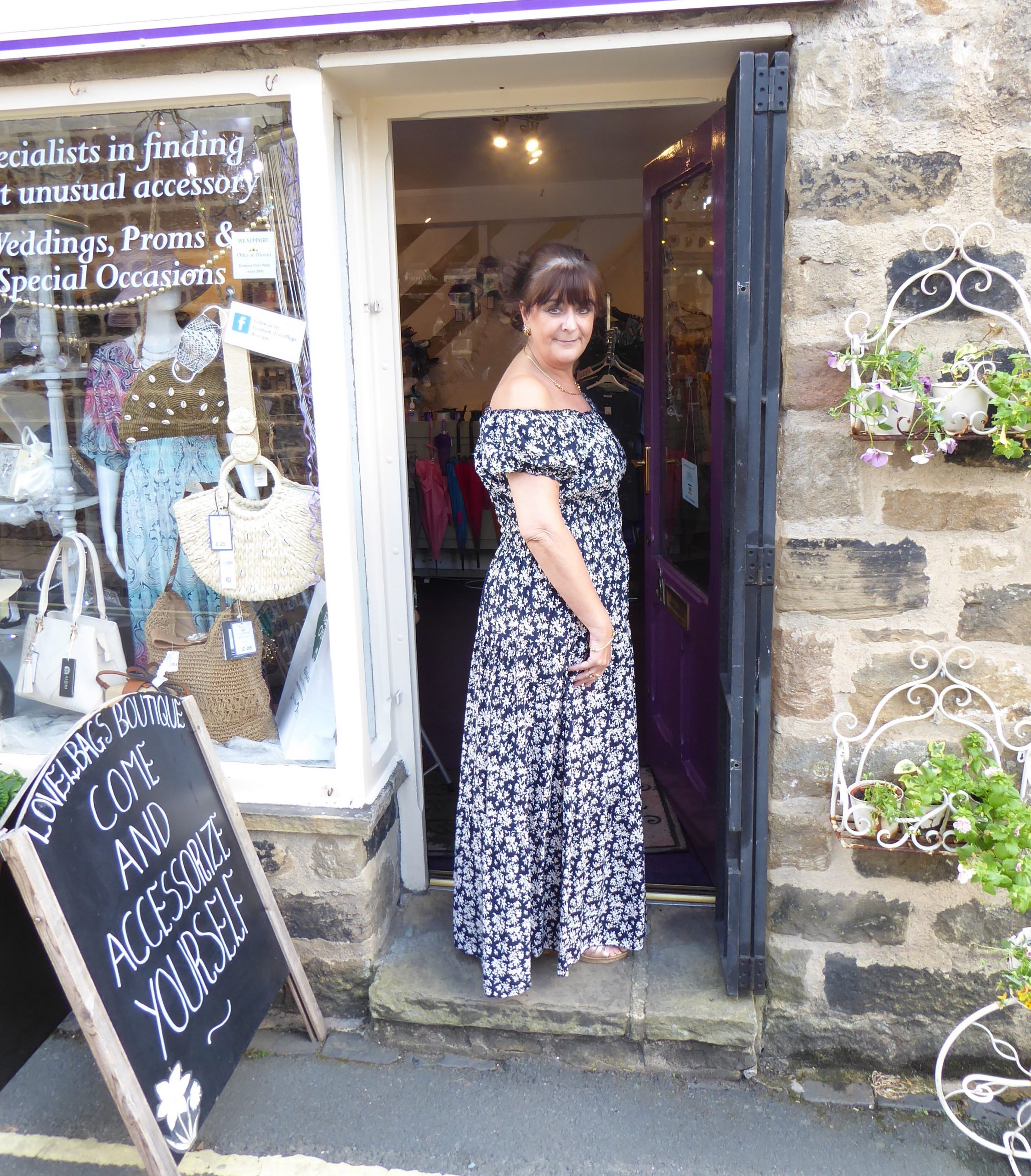 Blue Daisy Maxi Dress - Image 3