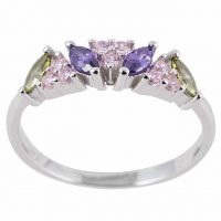 925 Silver Multi-Coloured Ring
