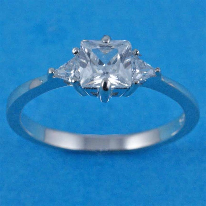925 Silver Trio CZ Ring