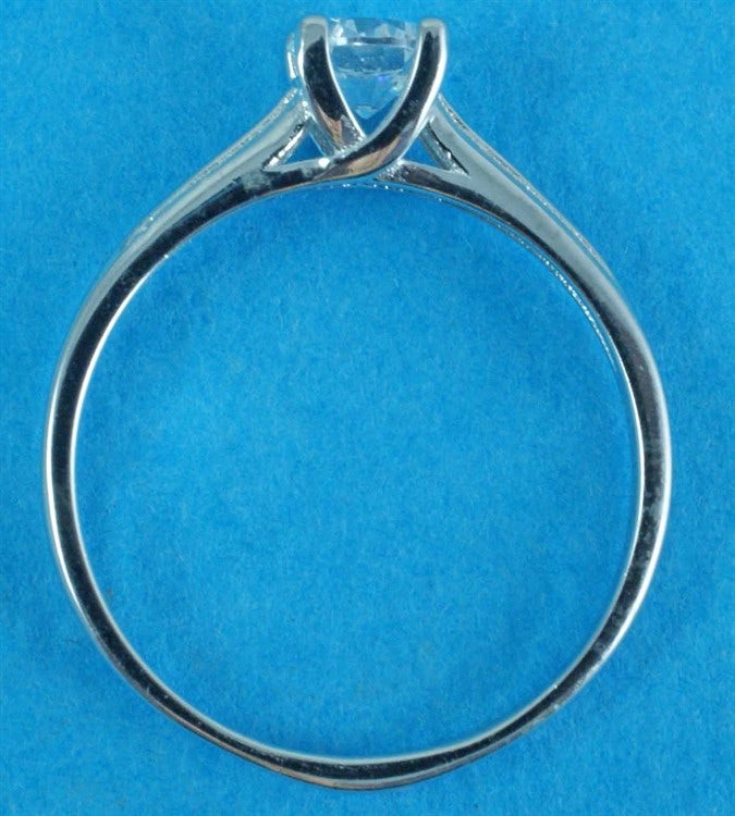 925 Silver Swirl Solitaire Ring - Image 2