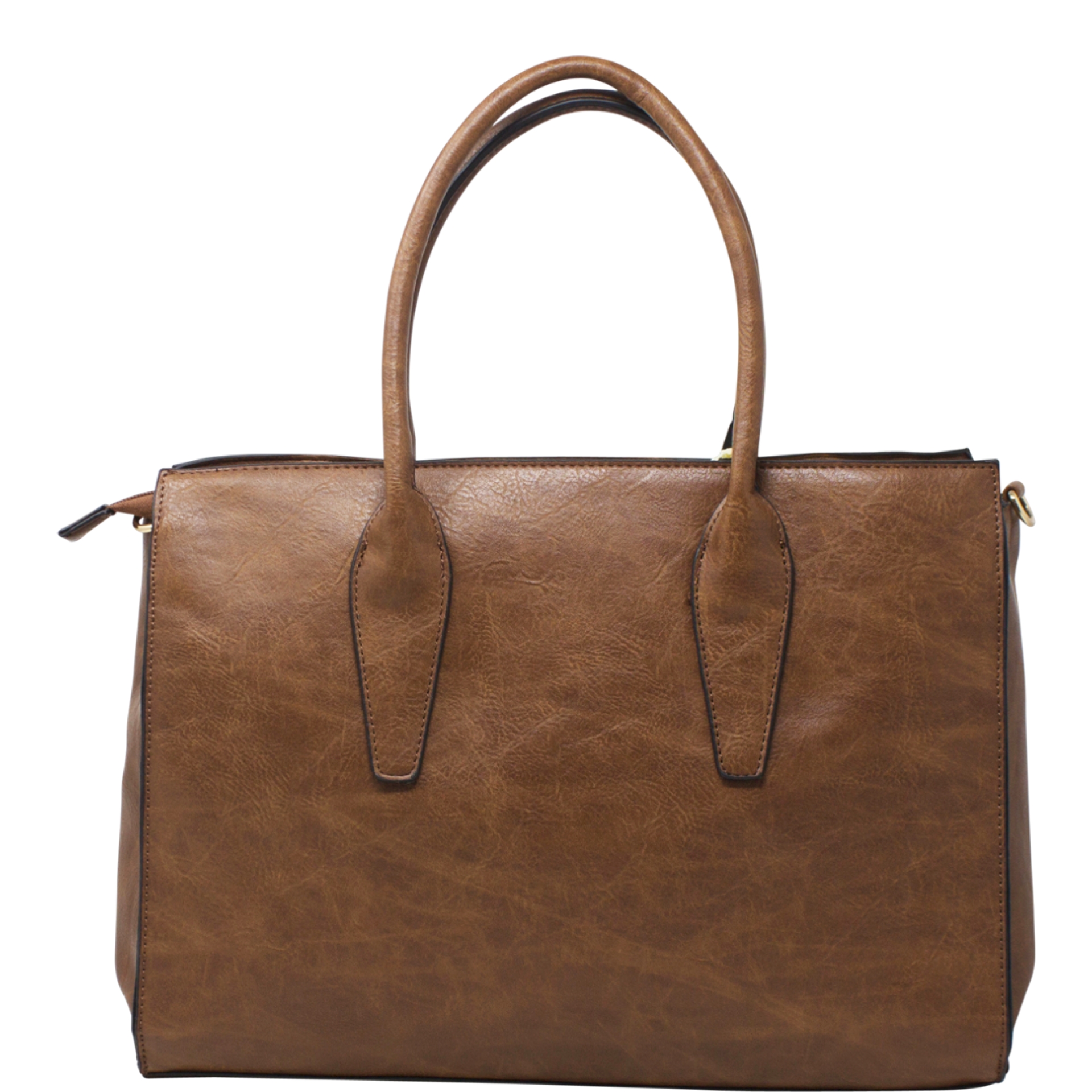 Brown Croc Effect Tote - Image 4