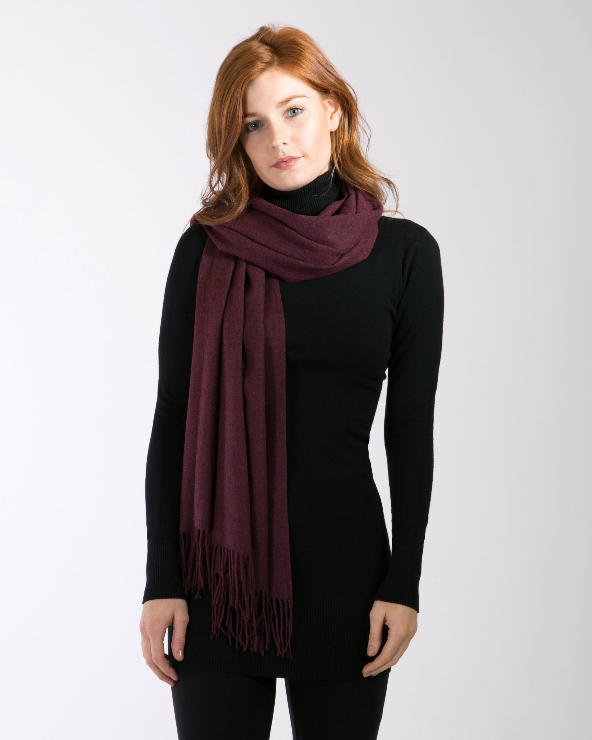 Maroon Speckle Cashmere Pashmina