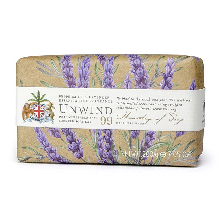 Unwind Peppermint and Lavender Soap