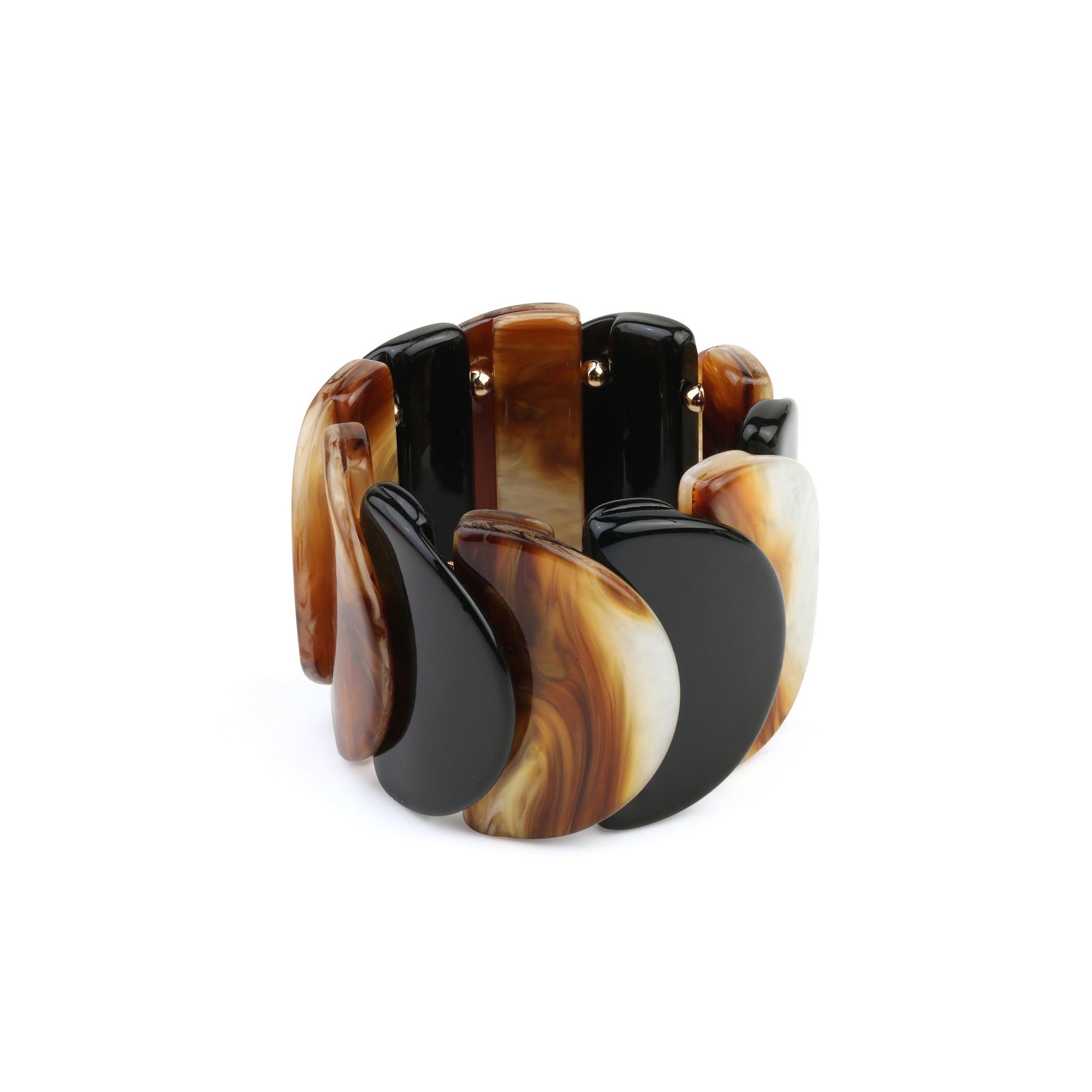 Orange Coffee Circle Disc Bracelet