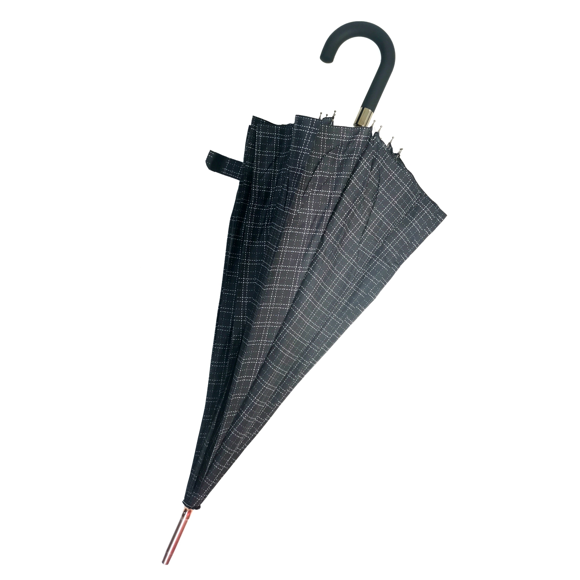Black Check Brolly