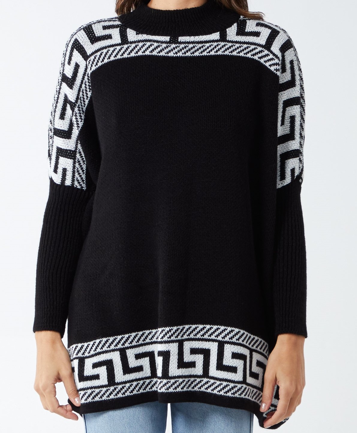 Black Oversize Tunic Dress - Image 3