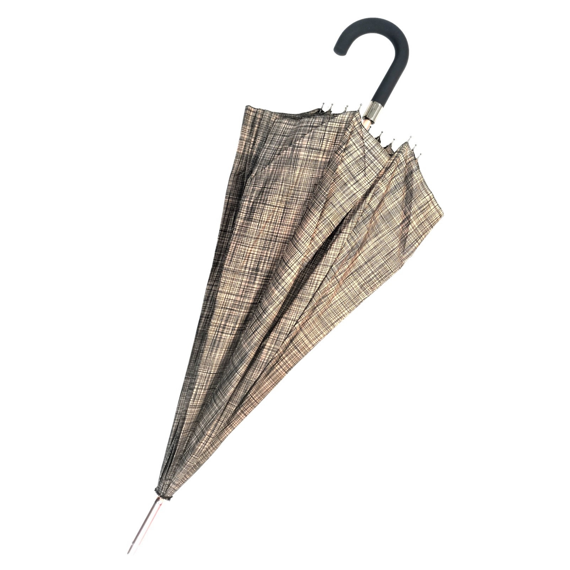 Bronze Check Aluminium Brolly - Image 2