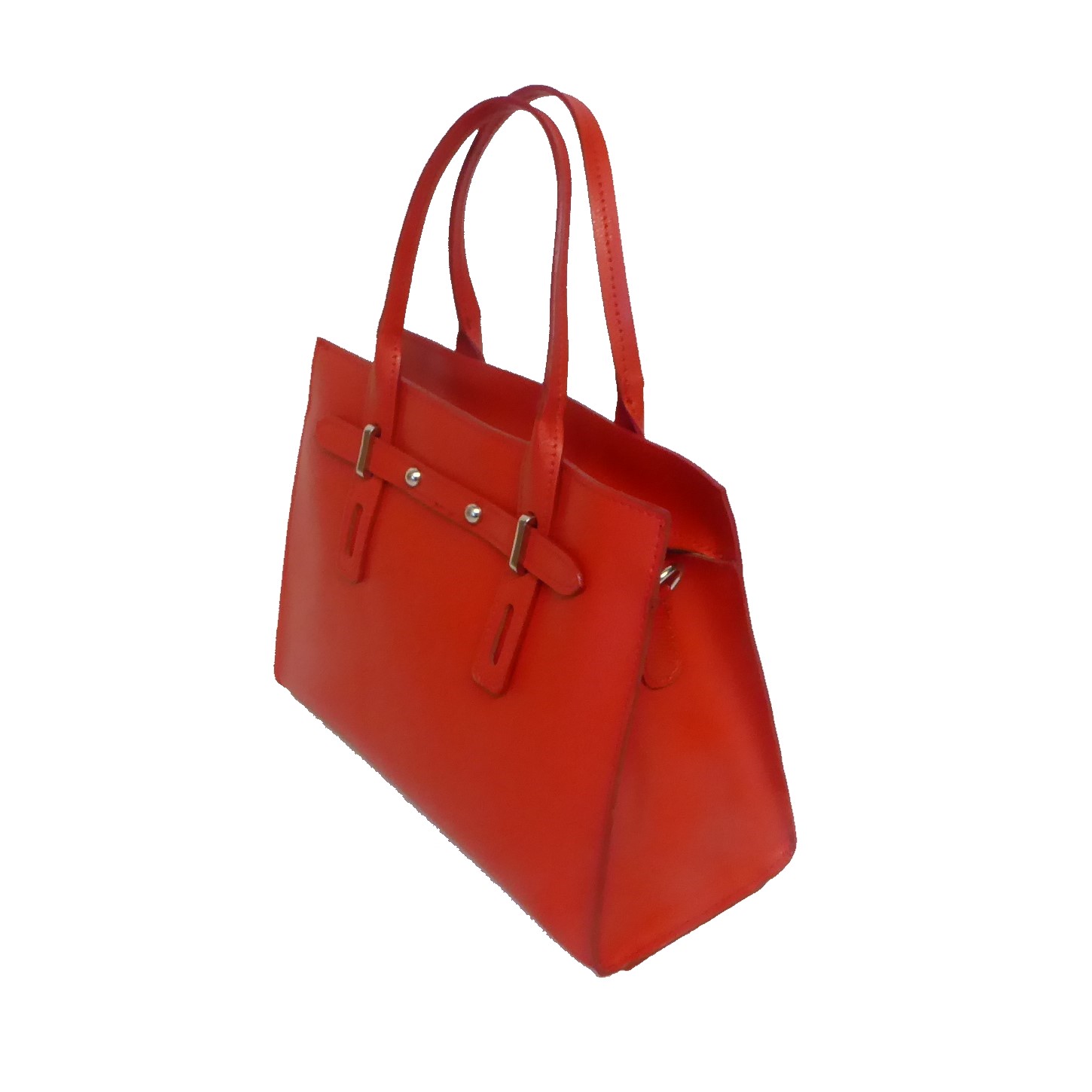 Red Paula Leather Handbag - Image 5