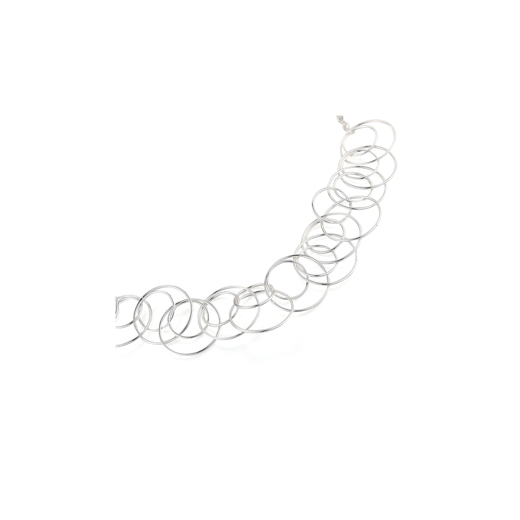 Silver Entwinned Circles Necklace - Image 2