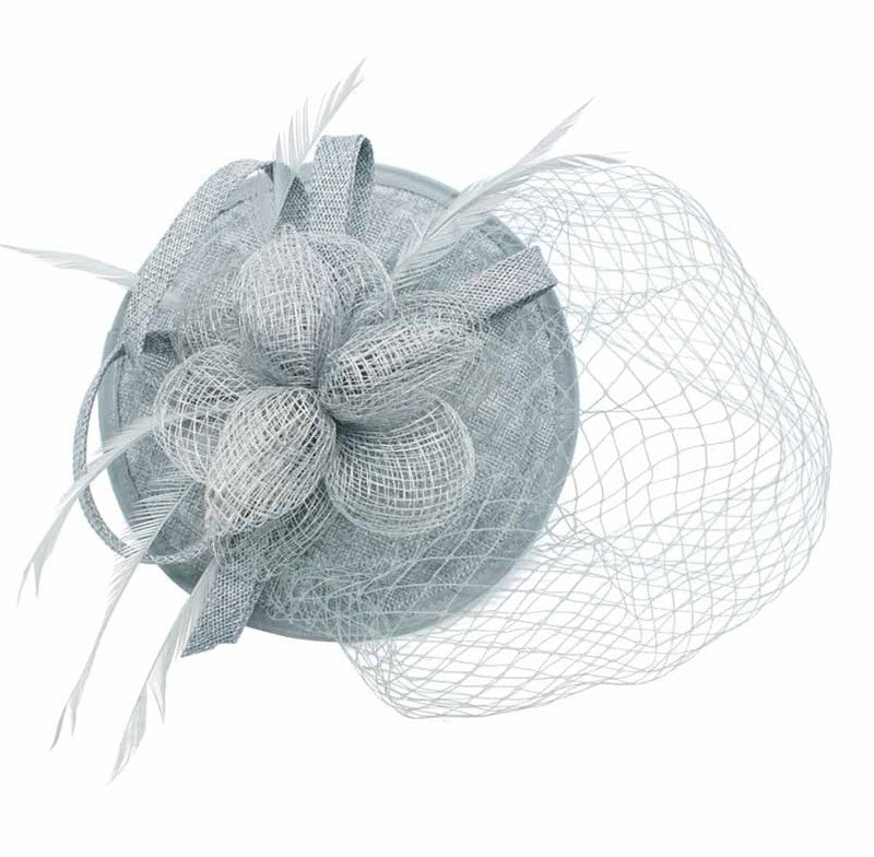 Silver Grey Sinamay Hatinator - Image 2