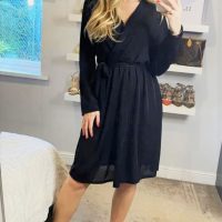 Black Shimmery Midi Dress