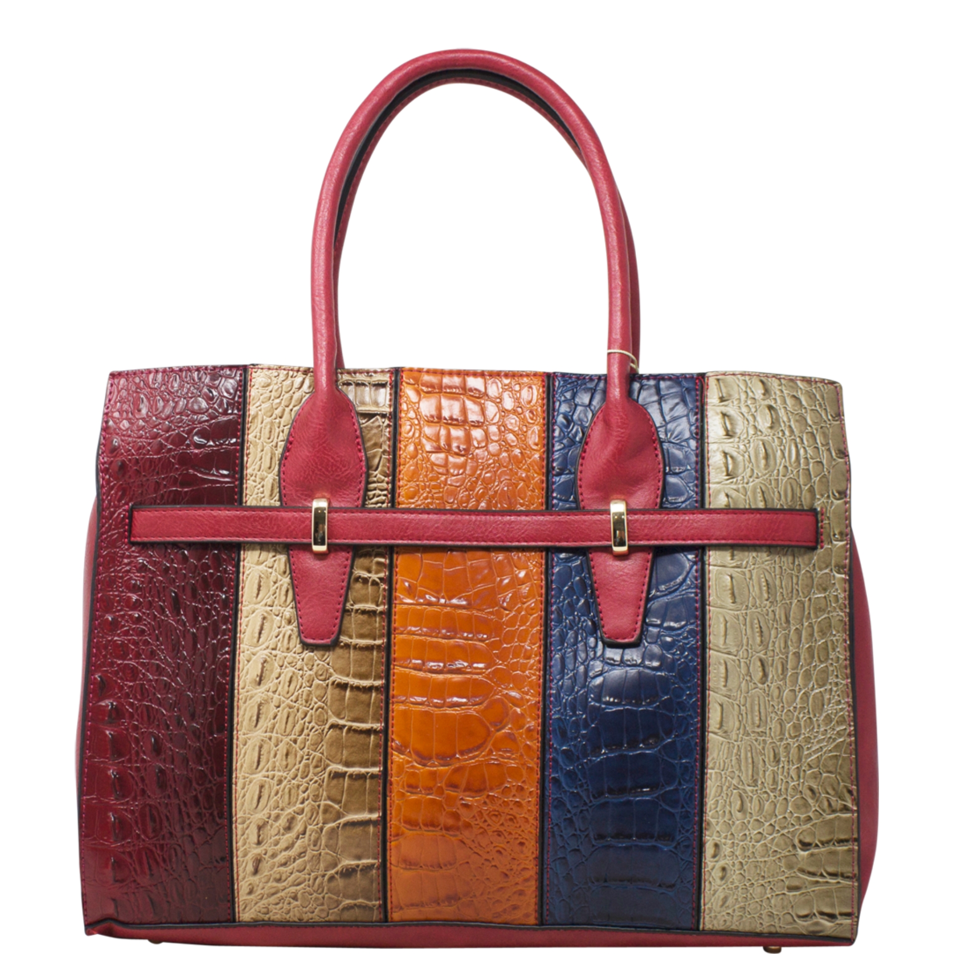 Red Croc Effect Tote