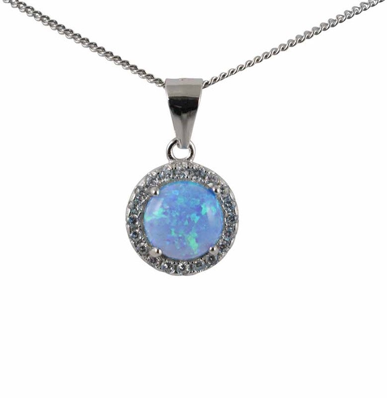 925 Opal Round Necklace