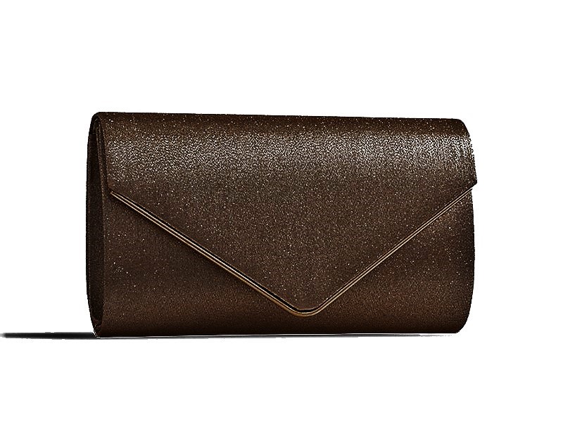 Black Glitter Envelope Clutch Bag - Image 2