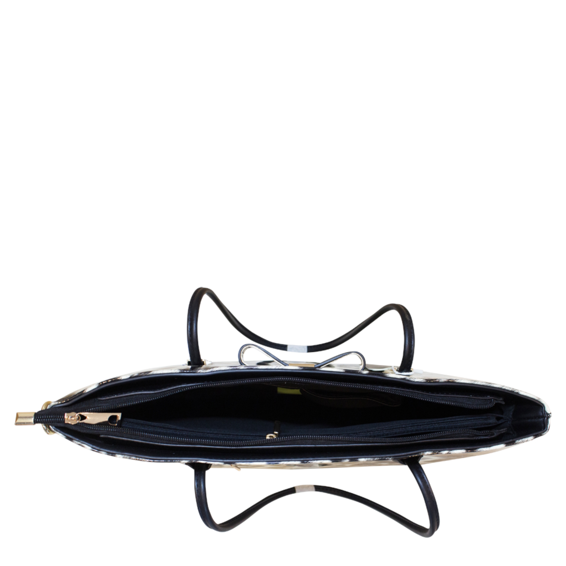 Black Leopard Print Patent Shopper - Image 3
