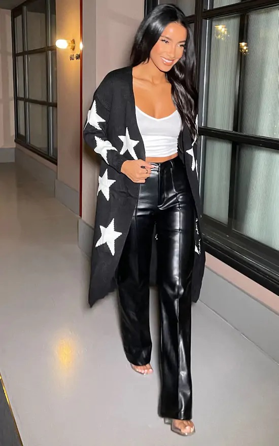 Black Star Long Cardigan