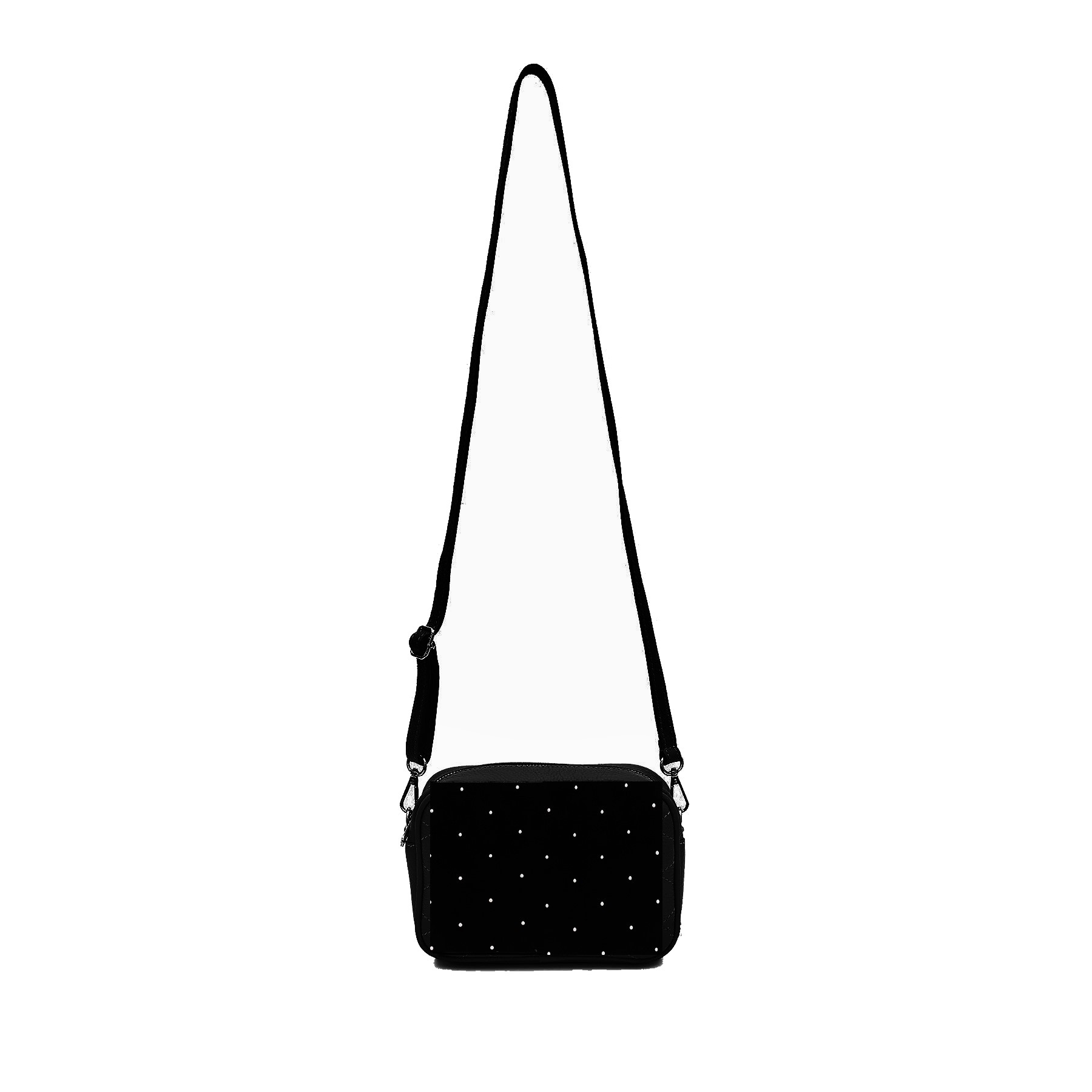 Black Studded Leather Crossbody Bag - Image 4