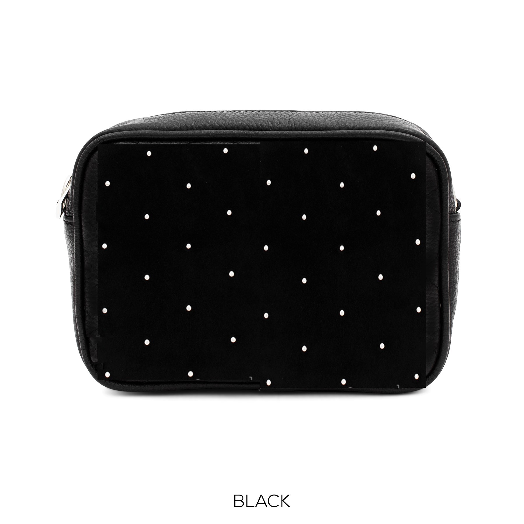 Black Studded Leather Crossbody Bag