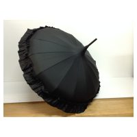 Black Pagoda Frilly Brolly