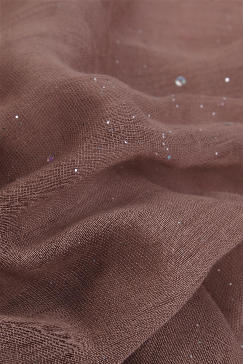 Delicate Glittered Plain Scarf - Image 4