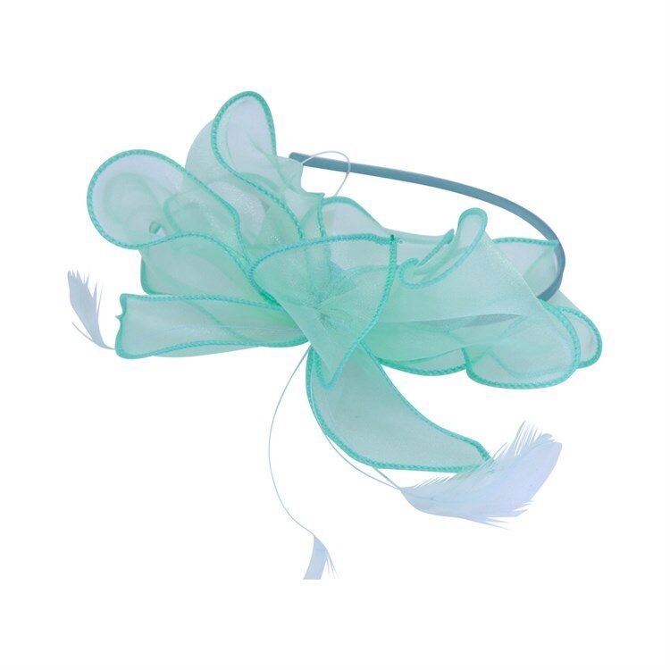 Mint Organza Fascinator - Image 2