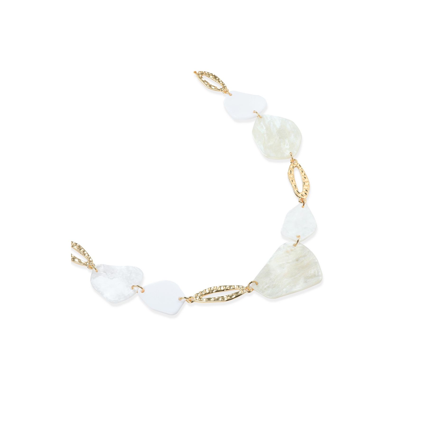 White and Pearl Long Necklace