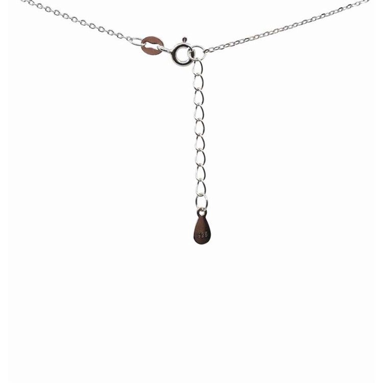 925 Silver Sapphire CZ Butterfly Necklace - Image 2