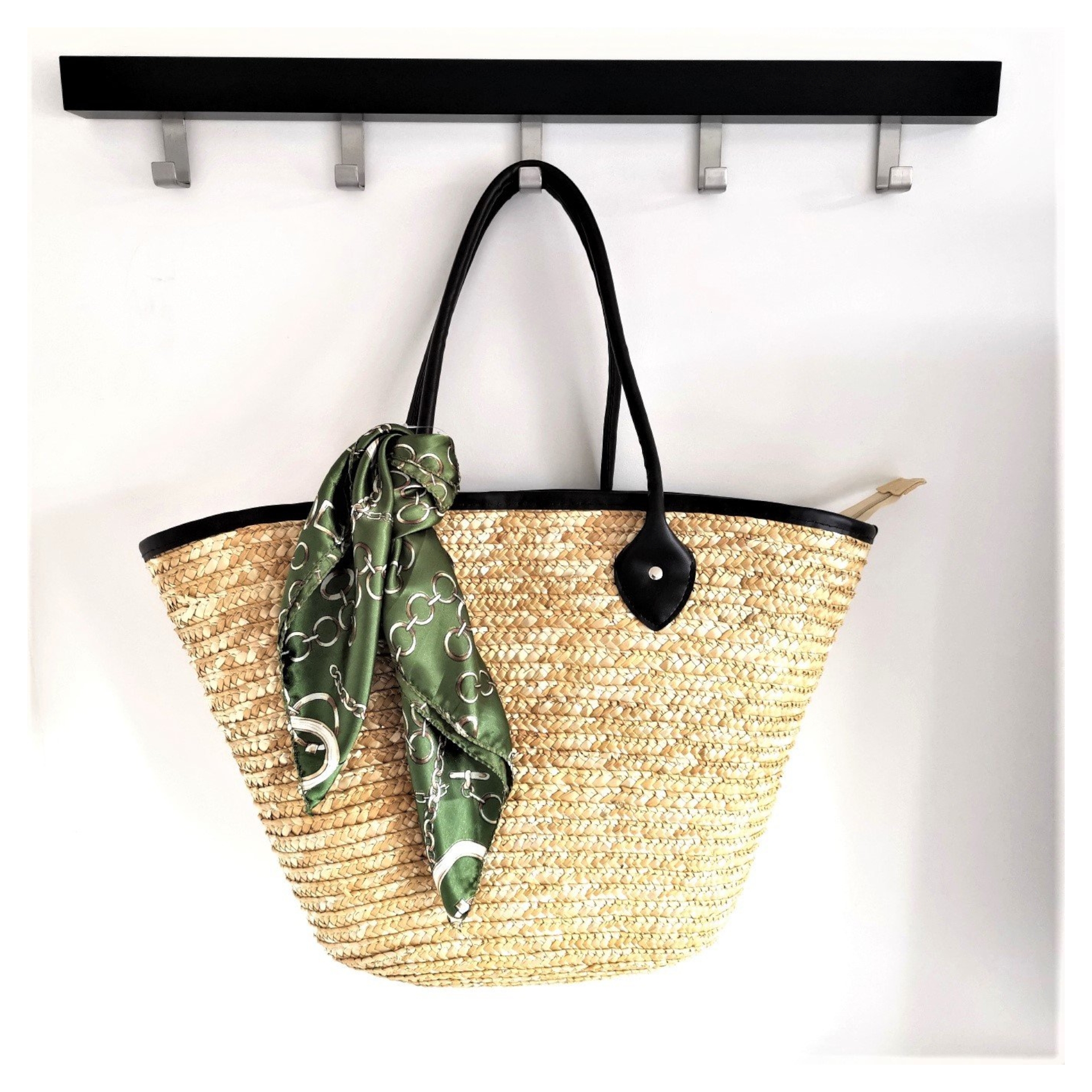 Beige Straw Bag