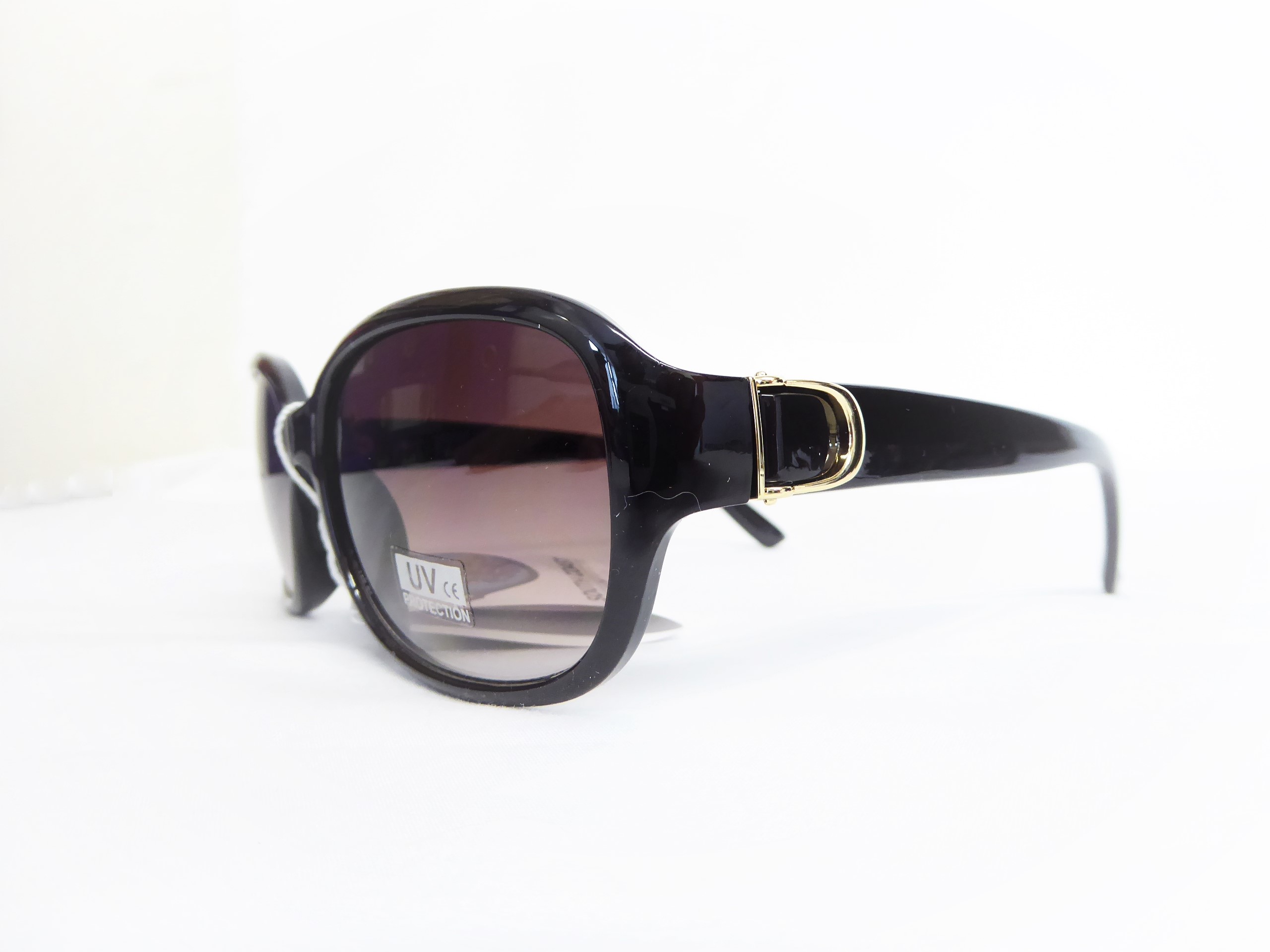 Black with Gold D Sunglasses - Image 2