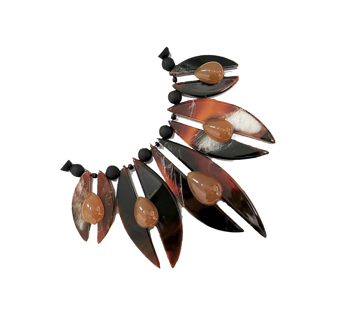 Brown Multi Tonal Beaded Necklace - Image 2