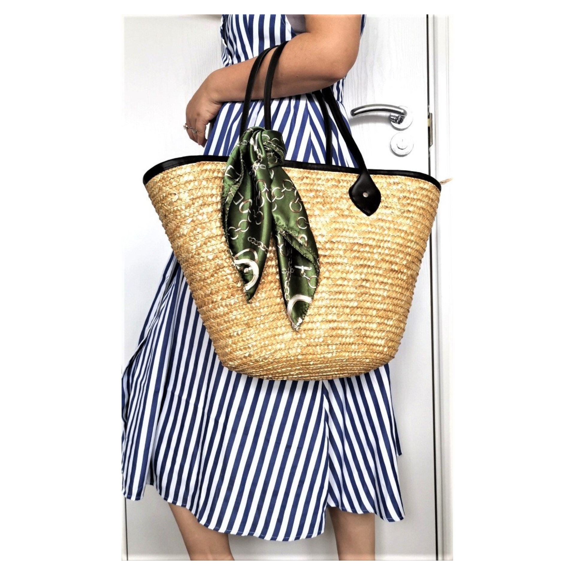 Taupe Straw Bag - Image 2