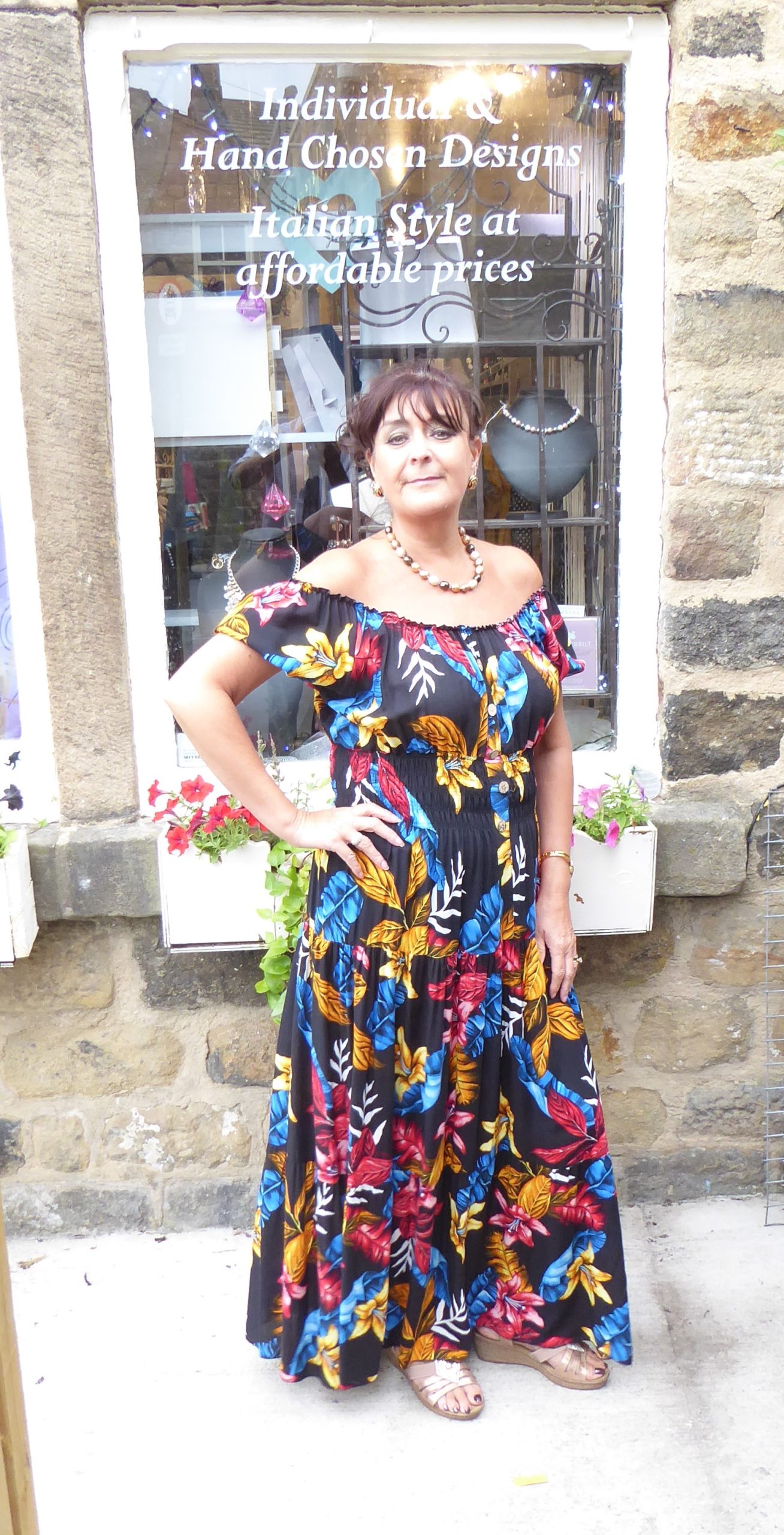 Black Orchid Bardot Maxi Dress - Image 3
