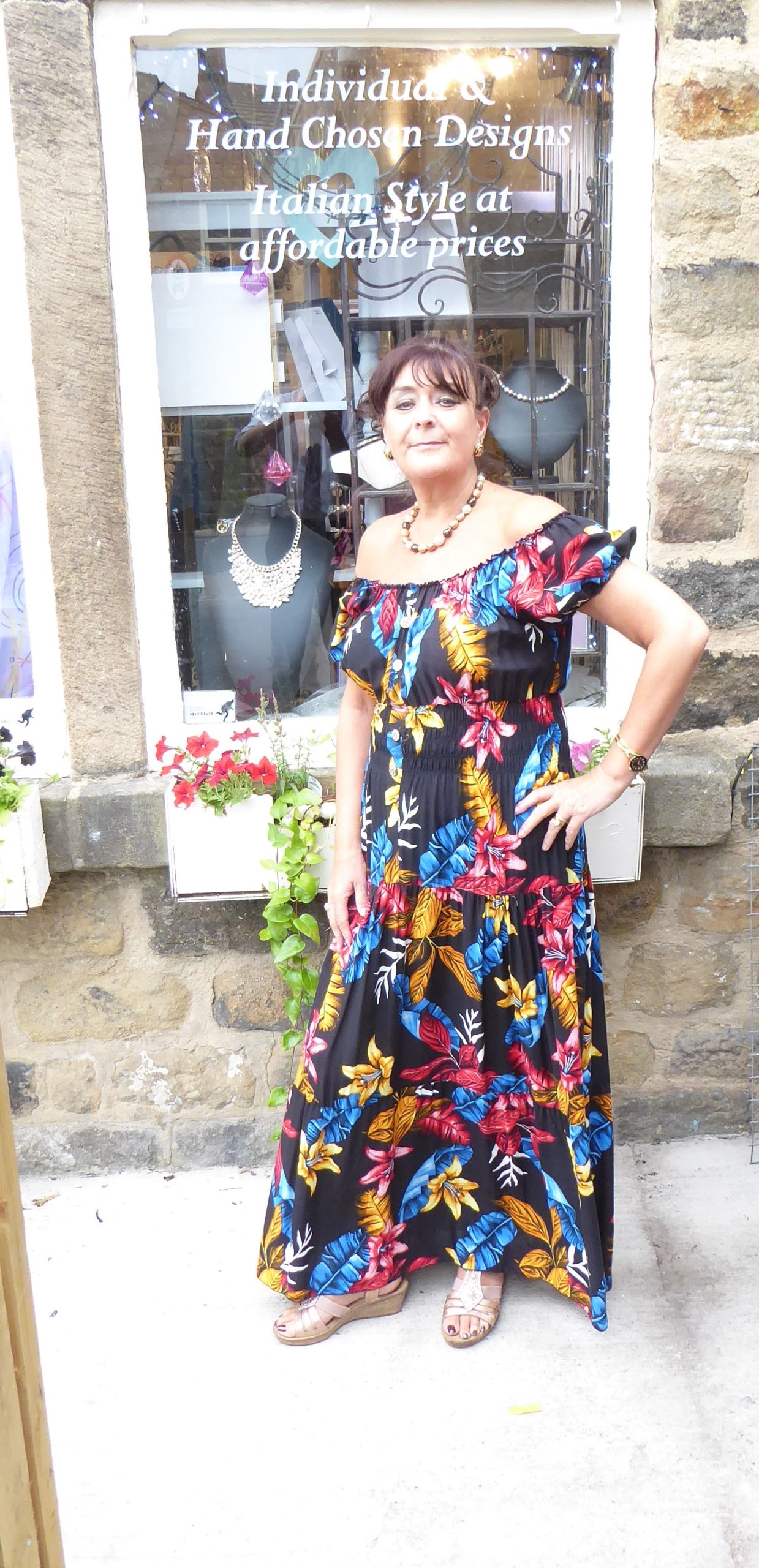 Black Orchid Bardot Maxi Dress - Image 5
