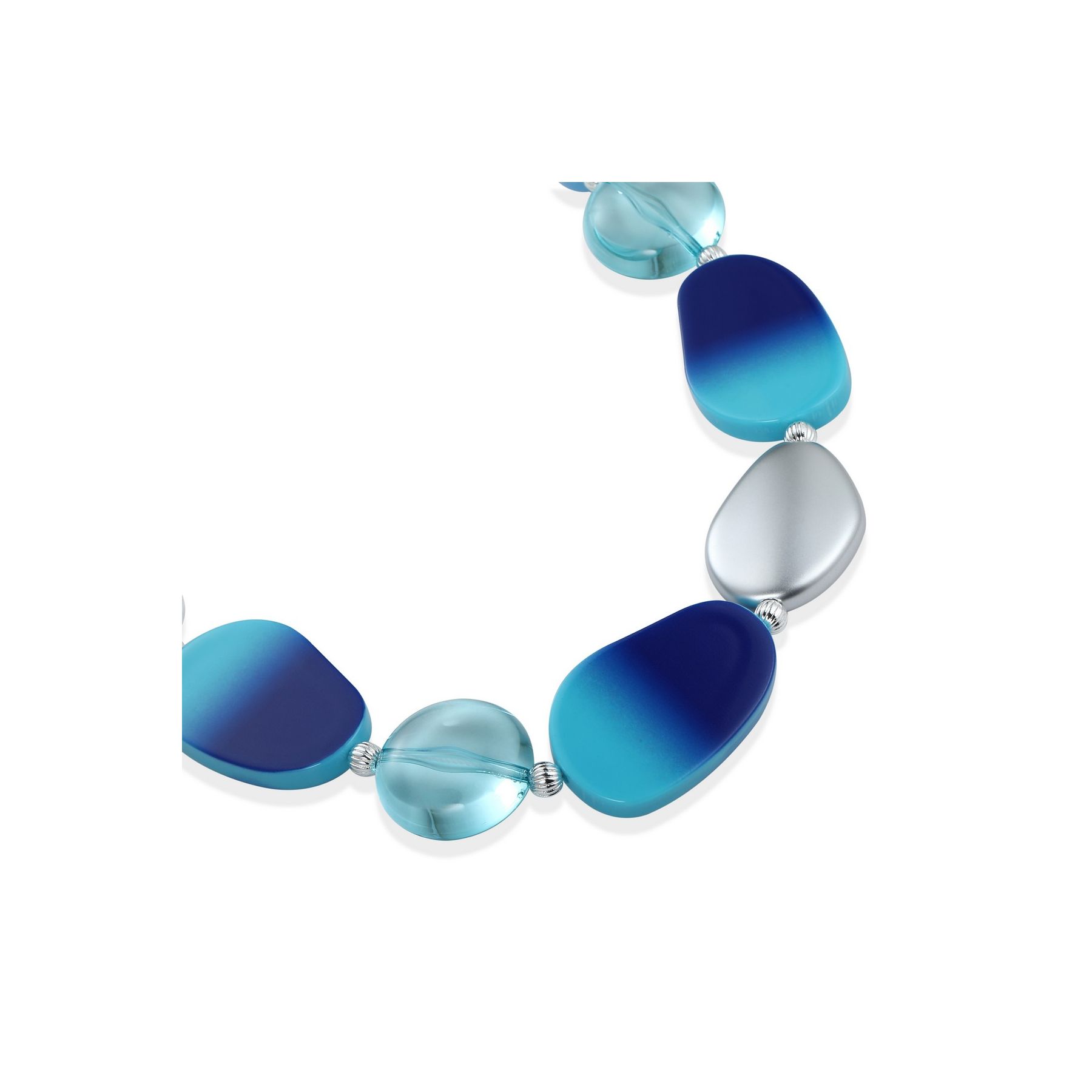 Blue Marbled Disc Bracelet - Image 3