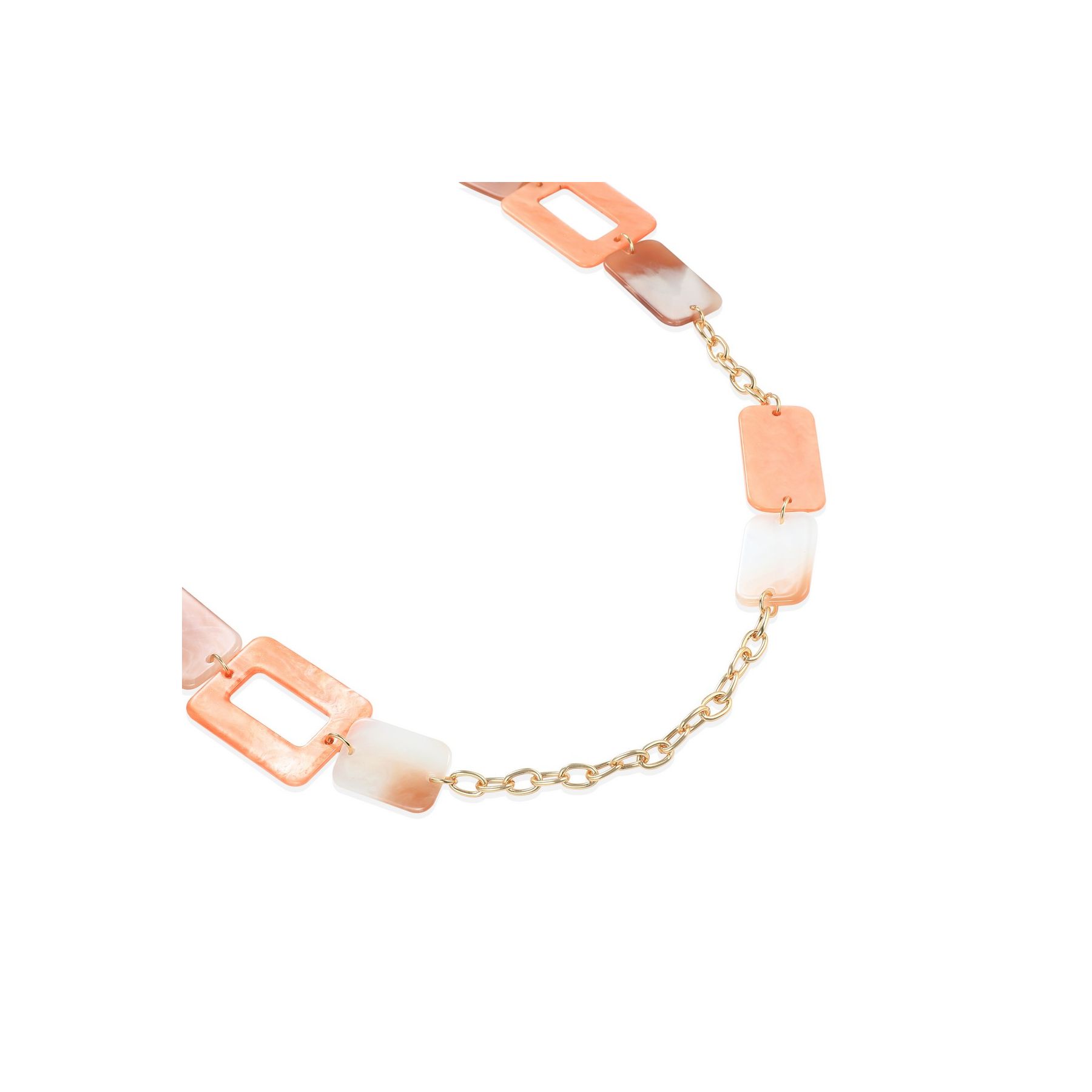 Orange Marbled Long Necklace - Image 2