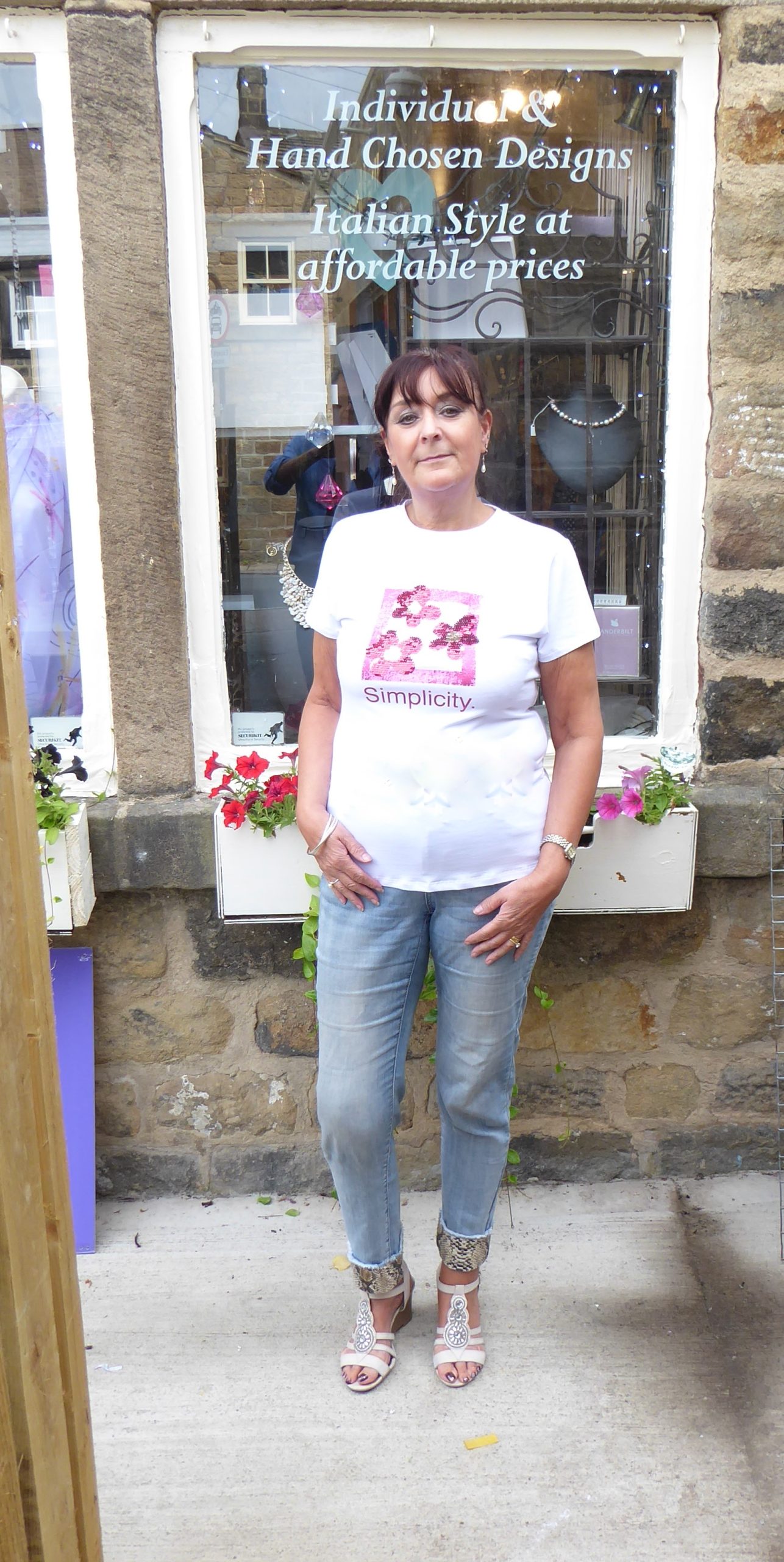 Pink Sequin Simplicity Tee Shirt