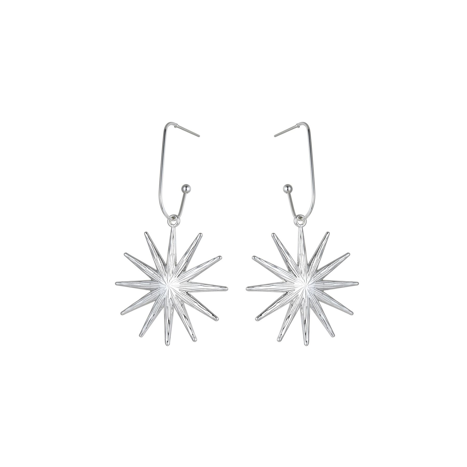 Silver Star Dangley Earrings