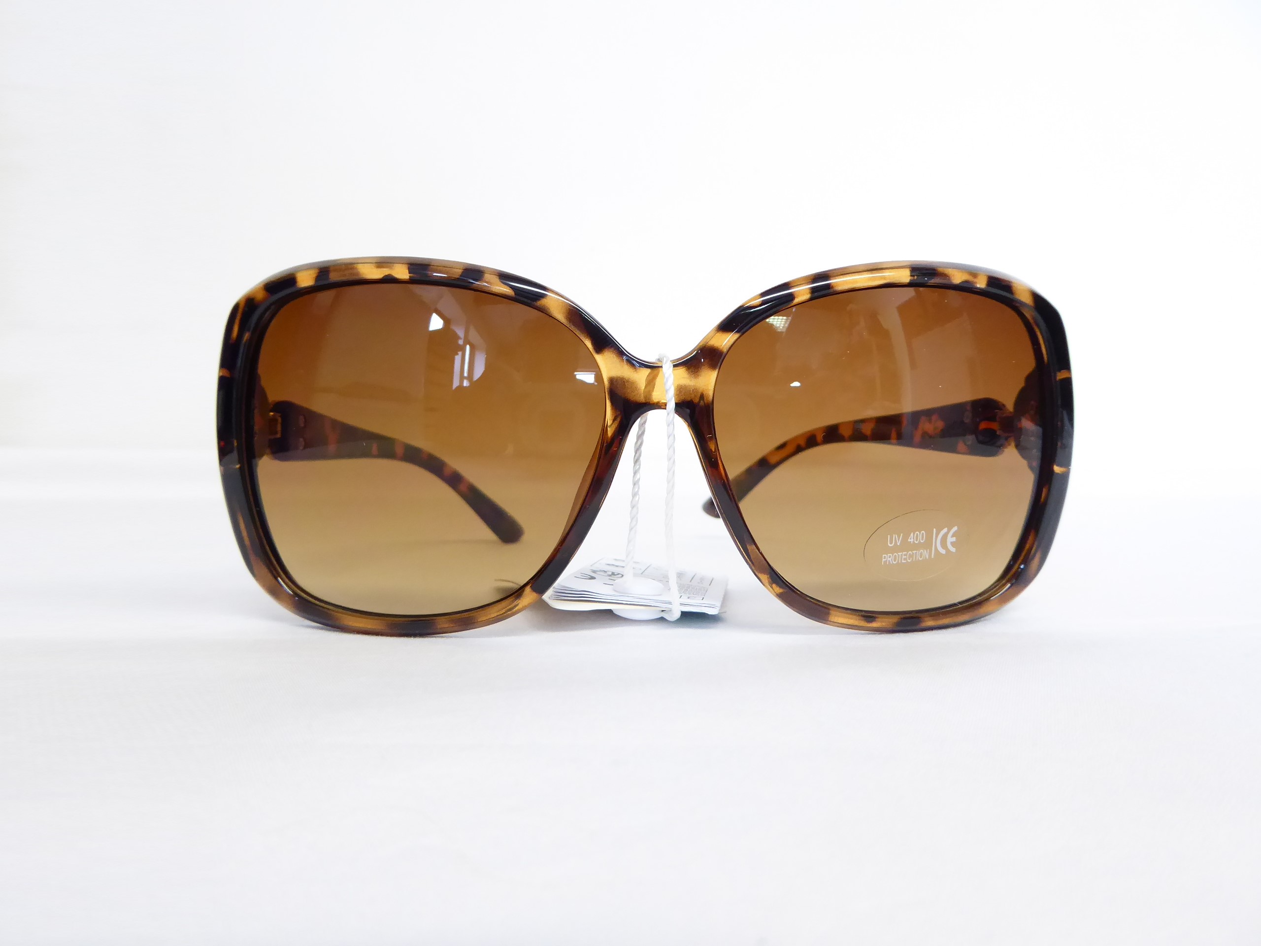 Brown Animal Print with Gold Etched Sunglasses