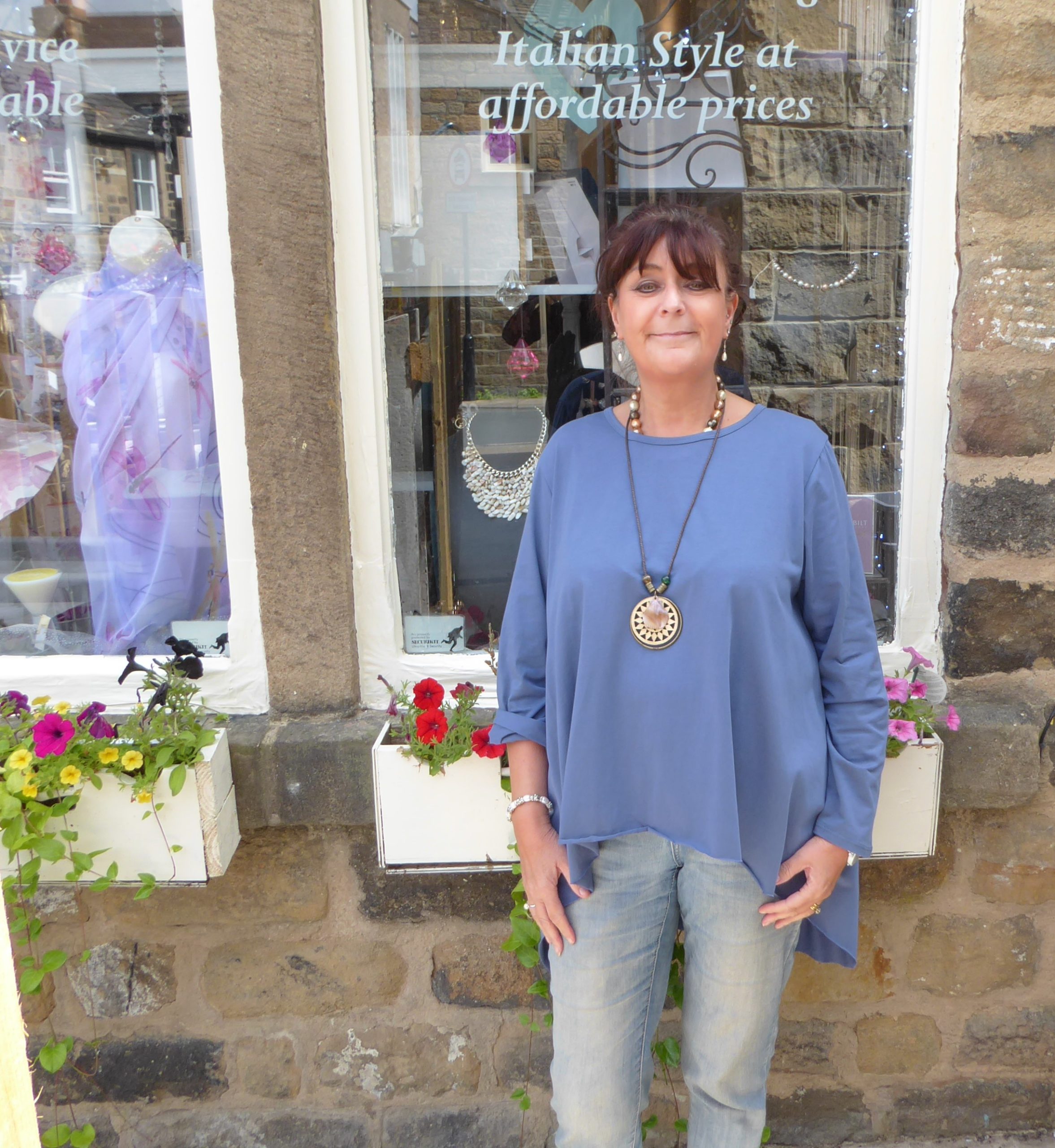 Denim Cotton HiLo Necklace Tunic