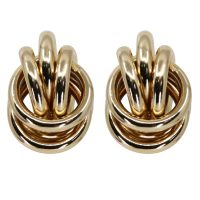 Gold Interlinked Multi Hoop Earrings