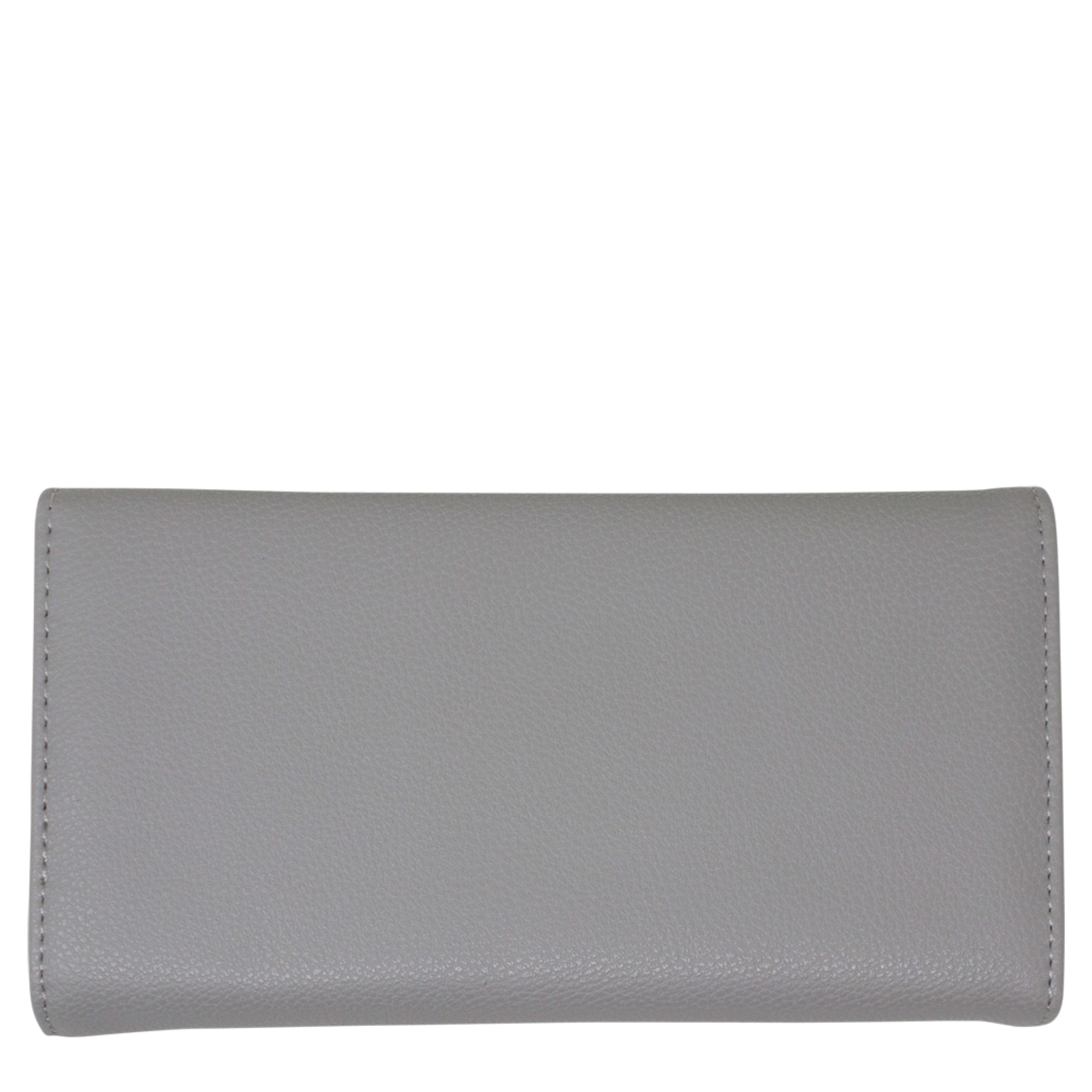 Grey Plain Fold Over Purse - Image 2
