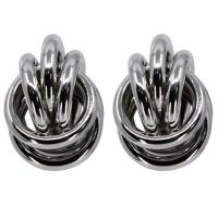 Silver Interlinked Multi Hoop Earrings