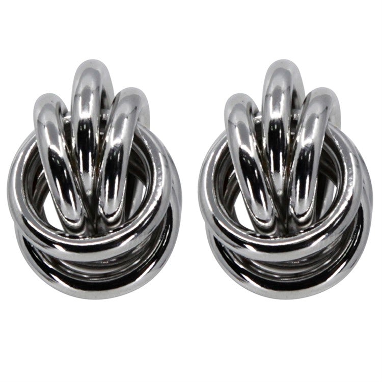 Silver Interlinked Multi Hoop Earrings