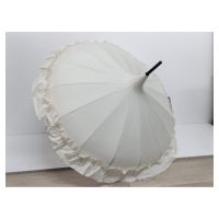 White Pagoda Frilly Brolly
